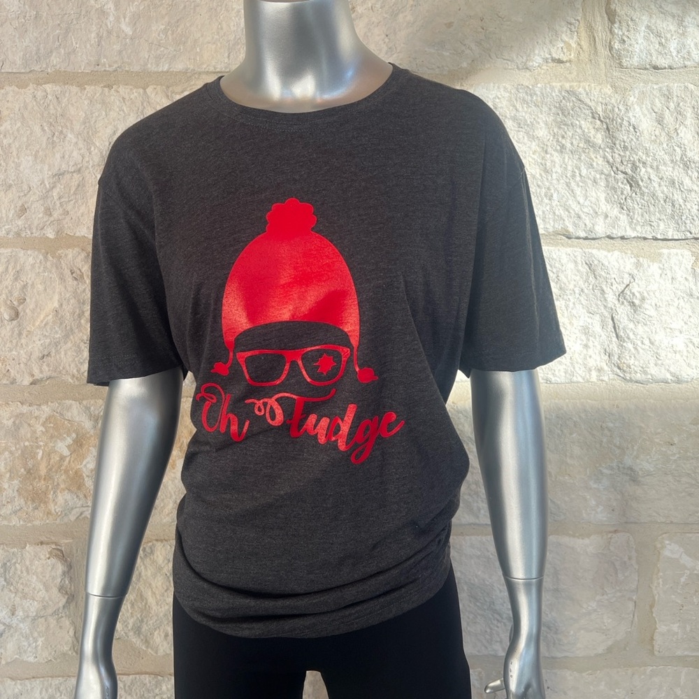 Oh, Fudge! Dark Gray Holiday Tee | A Christmas Story Graphic Shirt